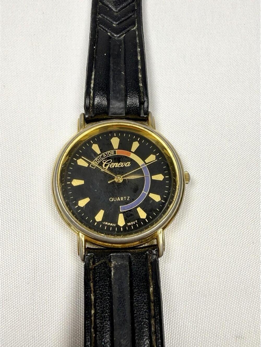 Geneva Women’s Gold And Black Watch